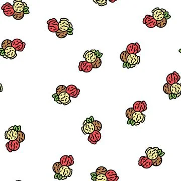 Scoop ice cream vector seamless pattern Stockillustratie