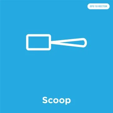 Scoop icon isolated on blue background Free Stock Illustration