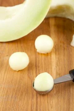 Scoop melon Stock Photos