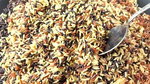 Scoop mixed rice Stock Footage 318287499