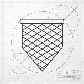 Scoop-net icon Stock Illustration