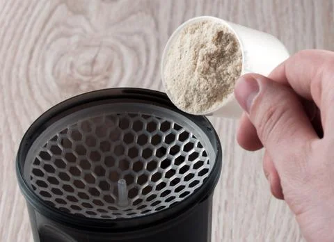 Scoop of protein Stock Photos
