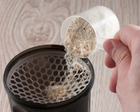 Scoop of protein Stock Photos