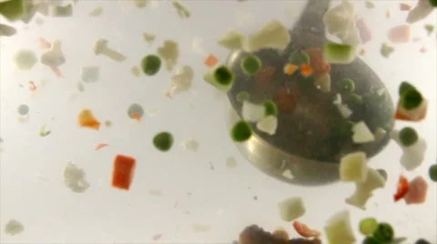 Scoop in the soup Full HD Video stock 2857852