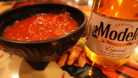 Scooping Salsa with Chip in Mexican Restaurant in USA 動画素材 126945586