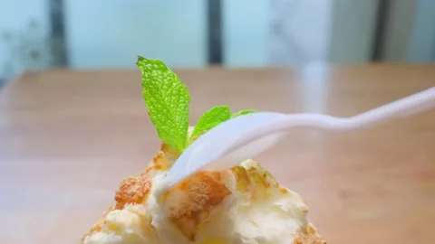 Scooping Up Scooping  Korean Shaved Ice Stock Footage 309509803
