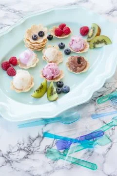Scoops of ice cream Stock Photos