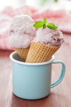 Scoops of ice cream Stock Photos