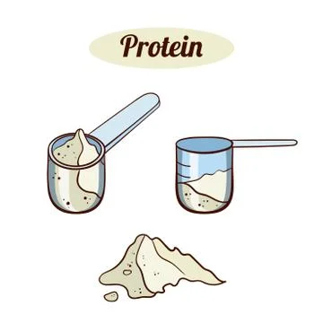 Scoops With Powder Stockillustratie