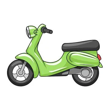 Scooter cartoon vector illustration Stock Illustration