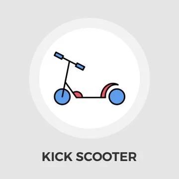 Scooter child vector flat icon Stock Illustration