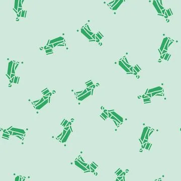 Scooter courier glyph seamless pattern Stock Illustration