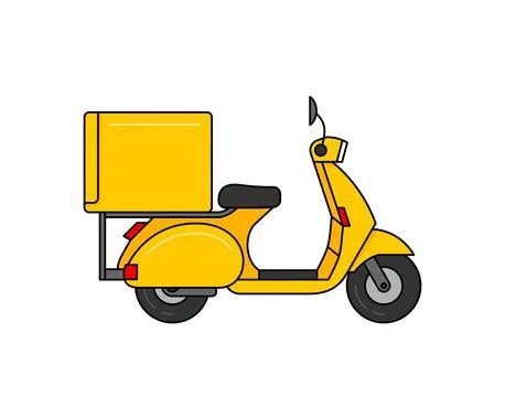 Scooter Courier Stock Illustration