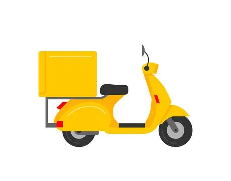 Scooter Courier Stock Illustration