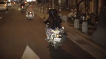 Scooter driving on the road Stock Footage 85812815