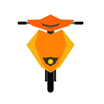 Scooter front view flat icon design Illustrazione stock