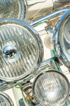 Scooter headlights Stock Photos