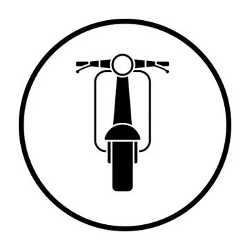 Scooter icon front view Stock Illustration