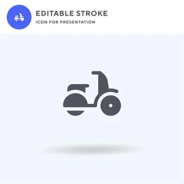 Scooter icon vector, filled flat sign, solid pictogram isolated on white, logo Illustration