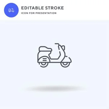 Scooter icon vector, filled flat sign, solid pictogram isolated on white, logo Illustration