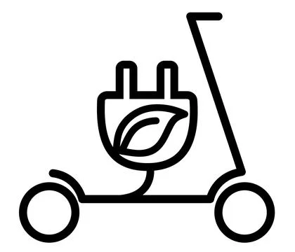 Scooter icon vector icon. Editable stroke. linear style sign for use web design Illustrazione stock
