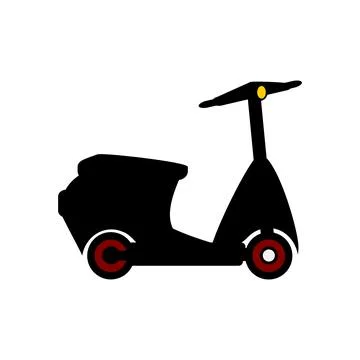 Scooter icon on white. Stock Illustration