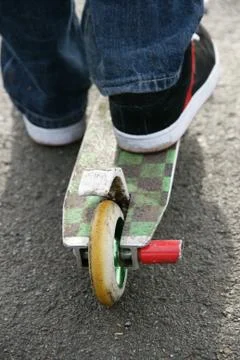 Scooter kid Foto stock