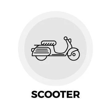 Scooter Line Icon Stock Illustration