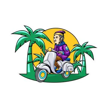 Scooter logo Stock Illustration