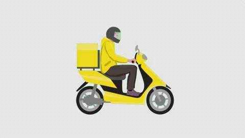 Scooter loop animation with alpha channel Stock Footage 138173331