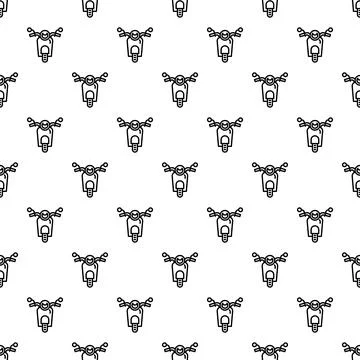 Scooter moped pattern for repeating tile background Stock Illustration