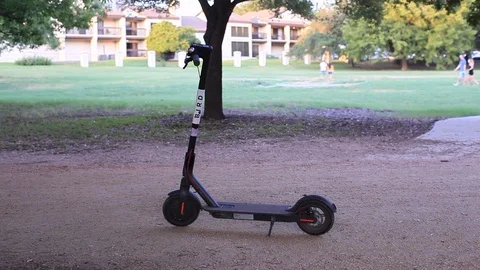 Scooter at the park Stock Footage 94013452
