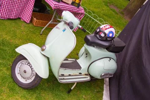 A Scooter in a park Stock Photos