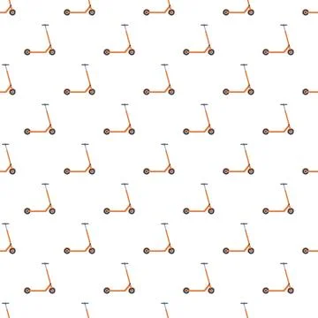Scooter pattern creating a seamless background repeating mobility Stockillustratie