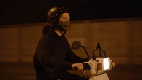 Scooter rider Video stock 160296906
