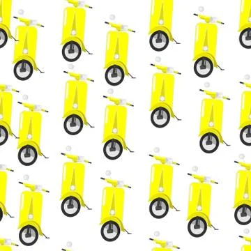 Scooter seamless pattern Stock Illustration