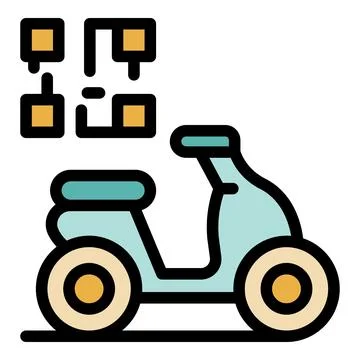 Scooter sharing app offering convenient and eco friendly transportation in .. Stockillustratie