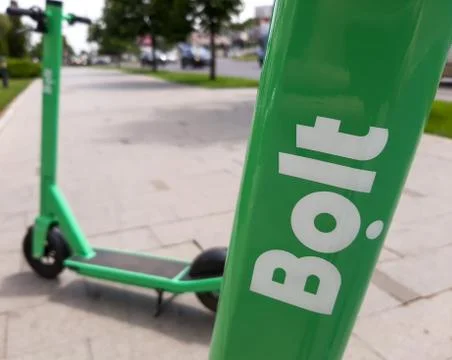 Scooter-sharing system in Bucharest, Romania Foto stock