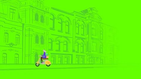 Scooter shopping Stock Footage 135236856