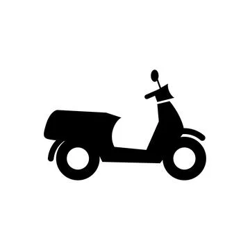 Scooter simple side view icon Illustrazione stock
