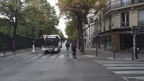 Scooter in the streets Stock Footage 137054854