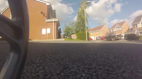 Scooter in the suburbs Stock Footage 46725475