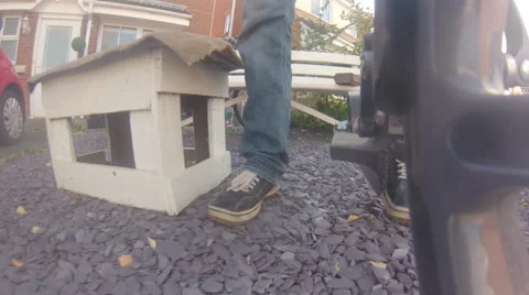 Scooter in the suburbs Stock Footage 46725507