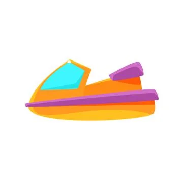 Scooter Toy Boat 스톡 일러스트