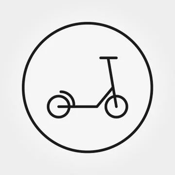 Scooter. Universal icon. Vector. Editable Thin line. Stock Illustration