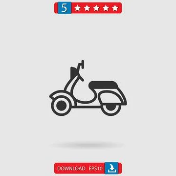 Scooter vector icon Stock Illustration