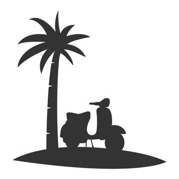 Scooter vector logo design illustration Stock Illustration