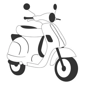 Scooter vector logo design illustration Stock Illustration