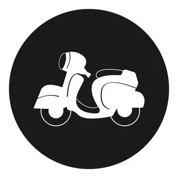 Scooter vector logo design illustration Stock Illustration