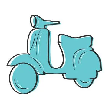 Scooter vector logo design illustration Stock Illustration